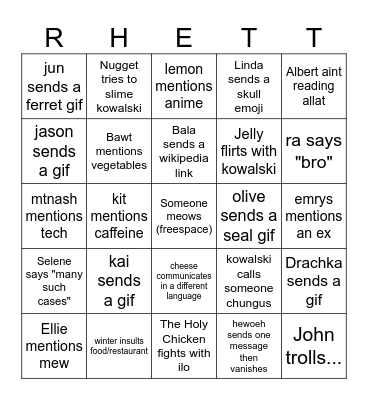 Terrier Hub Bingo (Nov 5) Bingo Card