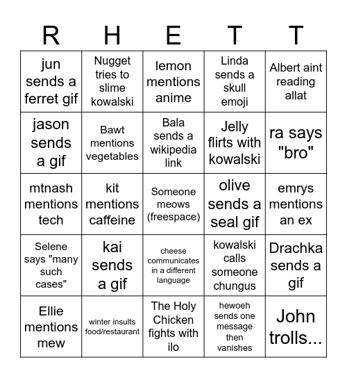 Terrier Hub Bingo (Nov 5) Bingo Card