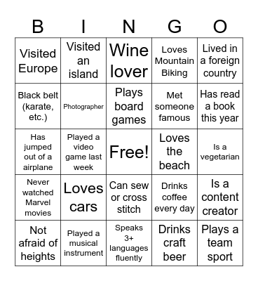 WARHW 2025 Bingo Card