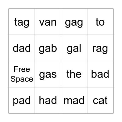 Project Read Unit 4 Bingo Card