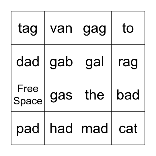 Project Read Unit 4 Bingo Card