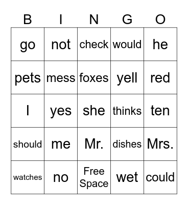 Project Read Unit 14 Bingo Card