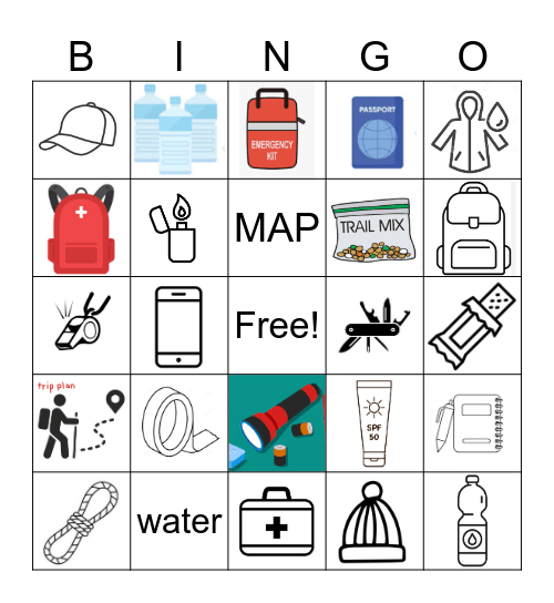 Survival Kit Bingo Card