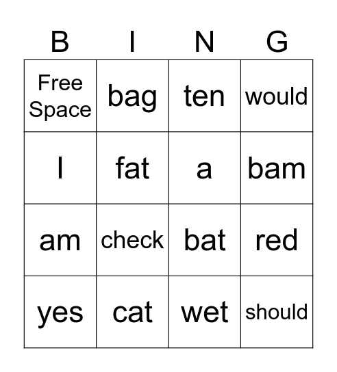 Project Read Unit 2 Bingo Card