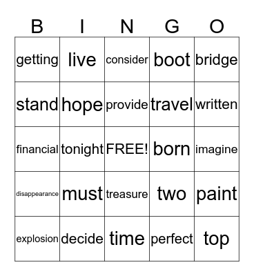 Sound Path Spelling Word Bingo Card