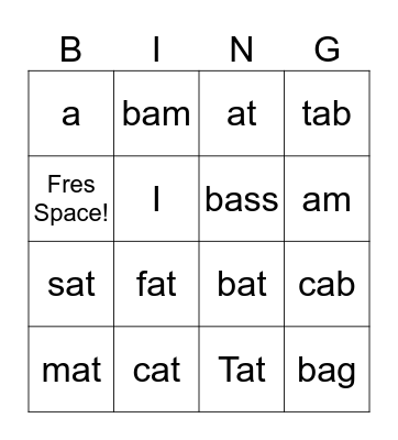 Project Read Unit 2 Bingo Card