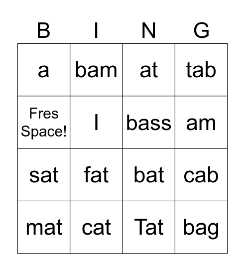Project Read Unit 2 Bingo Card