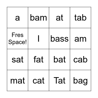 Project Read Unit 2 Bingo Card