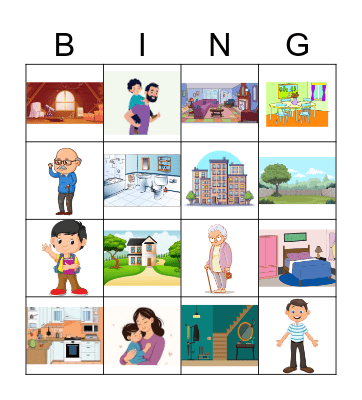 House - Rooms Bingo Card
