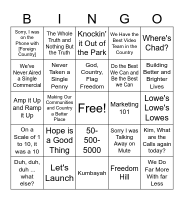 November Bingo Card