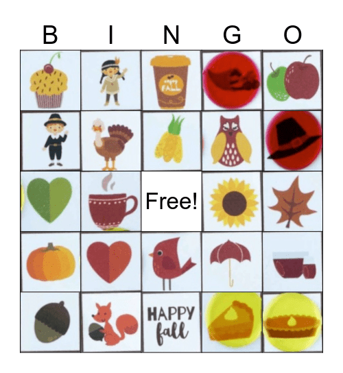 Thanksgiving BINGO Card