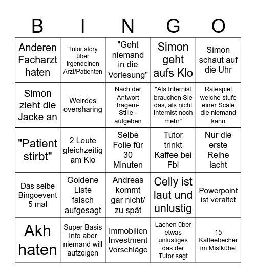 FBL BINGO Card