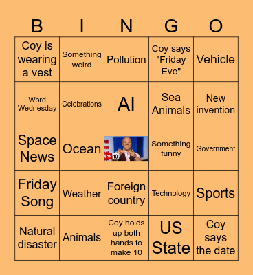 CNN10 Bingo Card