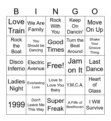 C3 - Disco Again Bingo Card