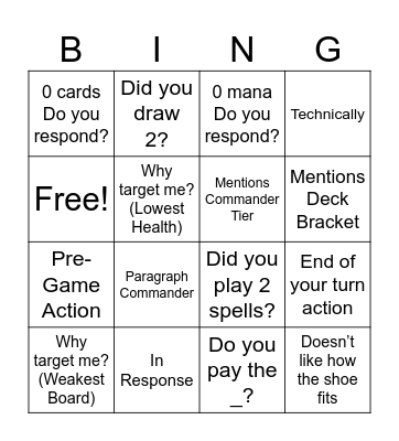Alex-isms Bingo Card