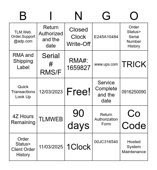 TLMWEB BOOSTER Bingo Card