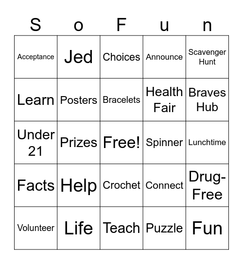 ABC Club Bingo Card