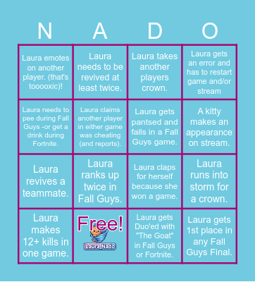 Fierce Fortnite Bingo Battle Bingo Card