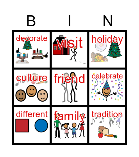 Unit 24: It's a Tradition Bingo Card
