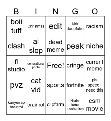 tt bingo fn Bingo Card