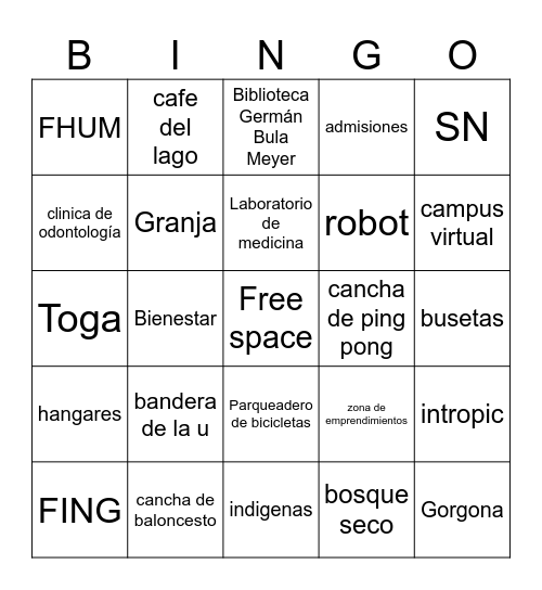 BINGO Card