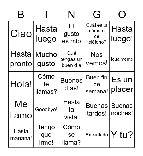 Vamos a jugar a MATAMOSCAS Bingo Card