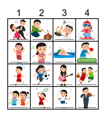 Can you _____? Bingo Card