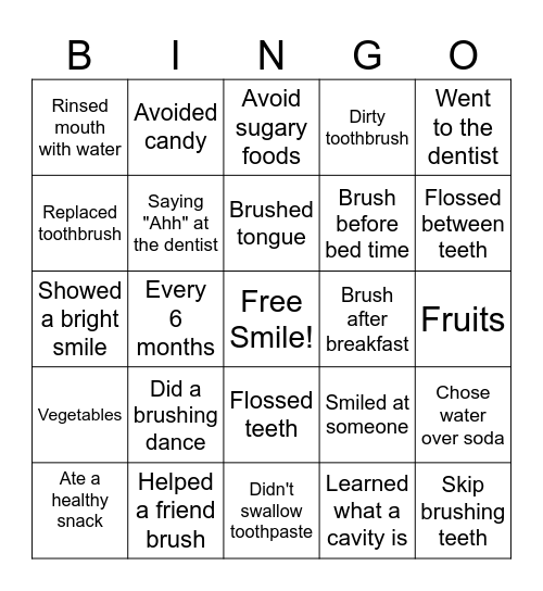 Brush Bingo Card