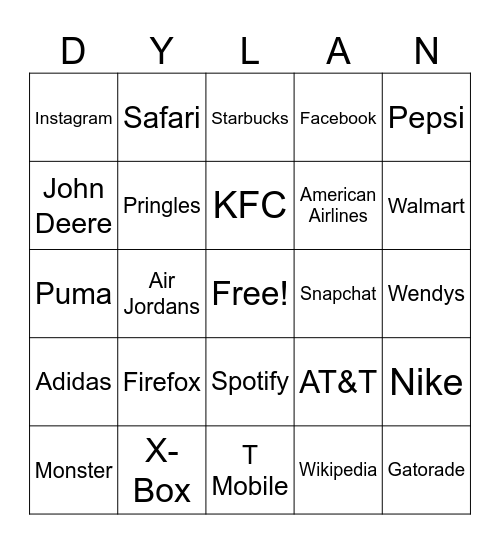 Untitled DYLAN Bingo Card