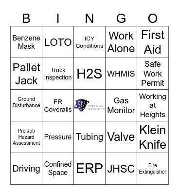 Health & Safety BINGO! Bingo Card