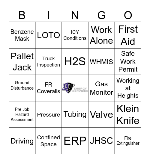 Health & Safety BINGO! Bingo Card