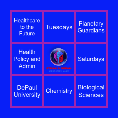 STEAM & Dream: Dreams in Full Color 2025 Fundraiser Bingo Card