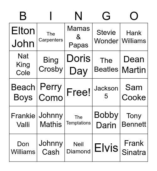 Singo Bingo Card