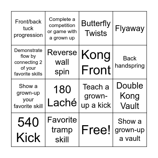 Blue Ninja Bingo Card