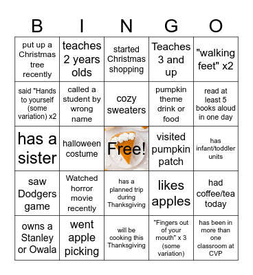 FALL BINGO Card