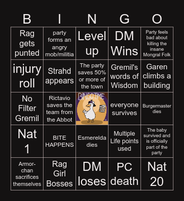 CoS (Hardcore) S2 E3 | Battle at Krezk Bingo Card