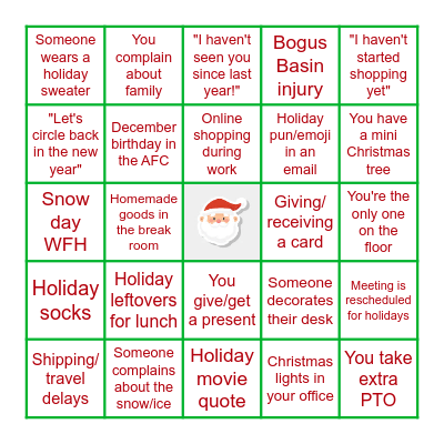 4th Floor Holiday Bing-HO-HO-HO Bingo Card