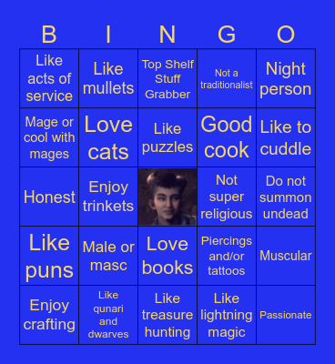 Isana Laidir's Type Bingo Card