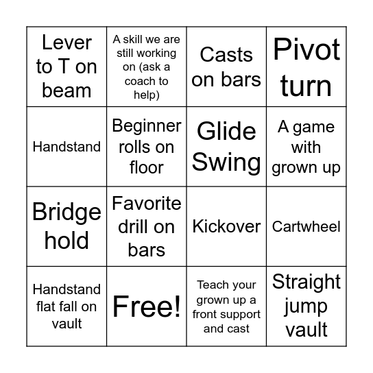 Stars 1 Bingo Card