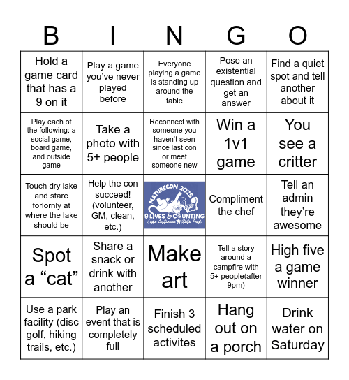 Nature Con Bingo 2025 Bingo Card