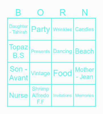 Happy Birthday Bingo Card