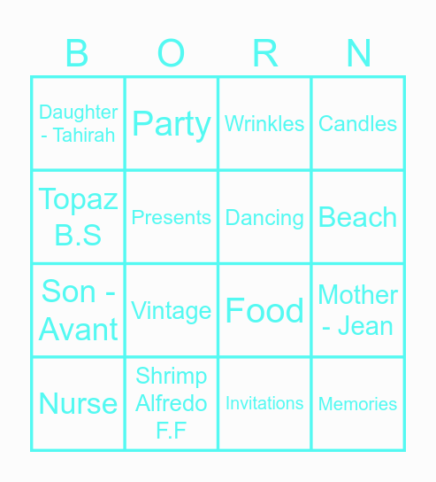 Happy Birthday Bingo Card