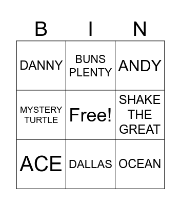 STREAMER BINGO Card