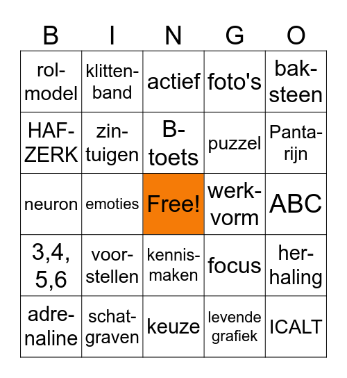 Activerende werkvormen 3.0 Bingo Card