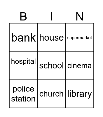 Mon Quartier Bingo Card