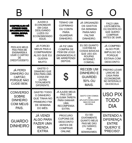 BINGO Card