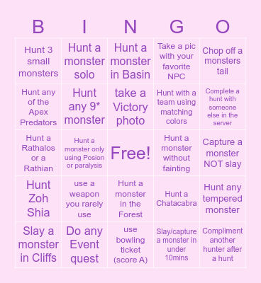 Bingo of the Wilds 🌿 Bingo Card