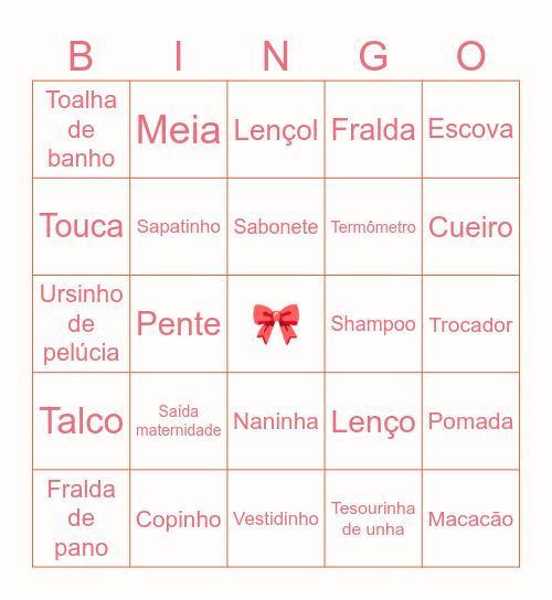 Chá da Serena 🎀 Bingo Card