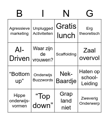 I&I en Me Bingo Card