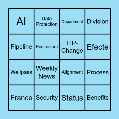 Team Bingo Card